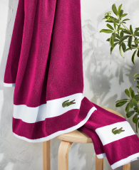 Комплект рушників Lacoste Home Heritage Sport Stripe Logo набір з 6 шт 1159851567 (Рожевий One size)