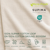 Комплект рушників Lacoste Heritage Anti-Microbial Supima Cotton набір з 6 шт 1159852036 (Молочний One size)