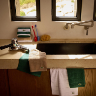 Банное полотенце Lacoste 1159856104 (Зеленый One size)