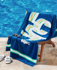 Пляжний рушник Lacoste 1159863287 (Синій One size)