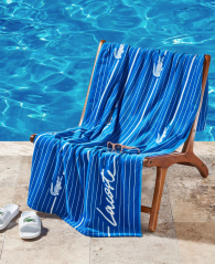 Пляжний рушник Lacoste 1159863294 (Синій One size)