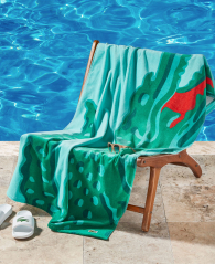 Пляжное полотенце Lacoste 1159863765 (Зеленый One size)