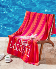 Пляжний рушник Lacoste з принтом 1159864733 (Червоний One size)