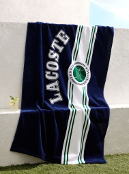 Пляжний рушник Lacoste з принтом 1159864736 (Синій One size)