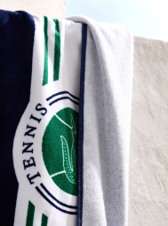 Пляжний рушник Lacoste з принтом 1159864736 (Синій One size)
