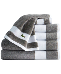Комплект полотенец Lacoste Heritage Towels набор из 6 шт 1159865044 (Серый One size)