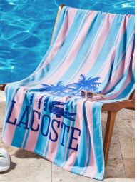 Пляжное полотенце Lacoste Home Palm Trees Cotton Beach Towel 1161391700 (Розовый/Голубой One size)