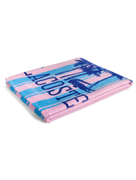 Пляжное полотенце Lacoste Home Palm Trees Cotton Beach Towel 1161391700 (Розовый/Голубой One size)