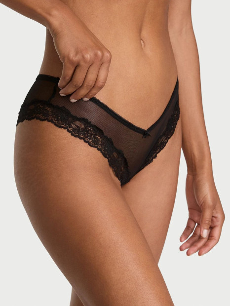 Жіночі сітчасті трусики чіки Victoria's Secret 1159838841 (Чорний S)