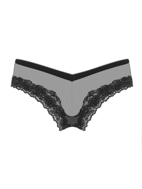 Жіночі сітчасті трусики чіки Victoria's Secret 1159838441 (Чорний M)
