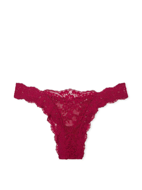 Мереживні трусики бразилії Victoria's Secret 1159838584 (Рожевий XL)