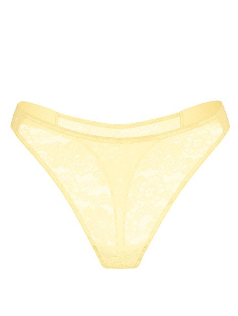 Кружевные трусики тонг Victoria's Secret Pink со стразами 1159838601 (Желтый M)