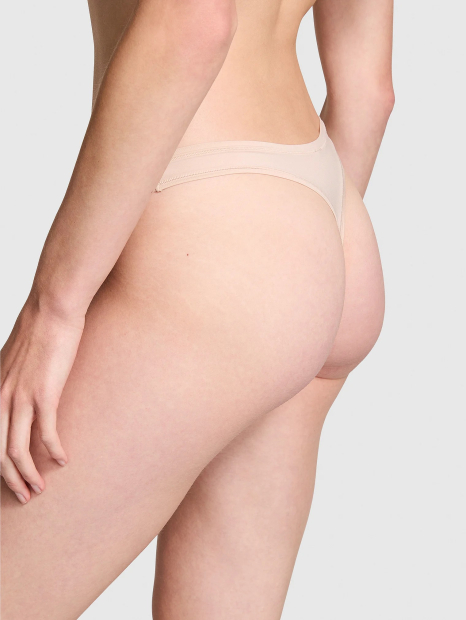 Женские трусики тонг Victoria's Secret Pink 1159838609 (Молочный M)