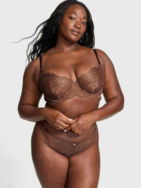 Кружевные трусики бикини Victoria's Secret 1159838719 (Коричневый XS)