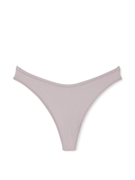 Женские трусики тонг Victoria's Secret Pink со стразами 1159838682 (Сиреневый L)