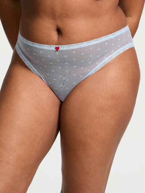 Жіночі сітчасті бікіні трусики Victoria's Secret 1159838734 (Блакитний XL)