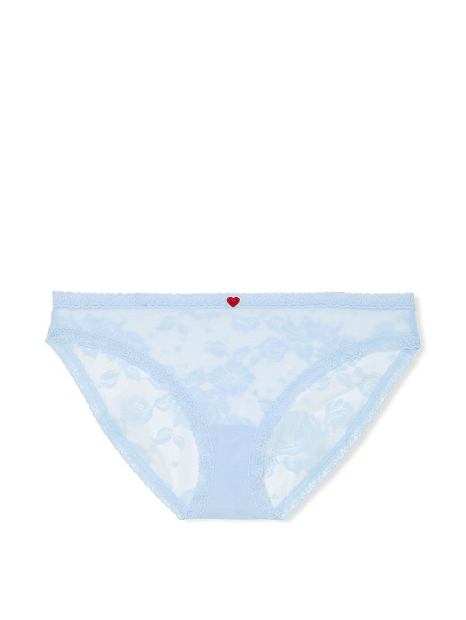 Жіночі сітчасті бікіні трусики Victoria's Secret 1159838734 (Блакитний XL)