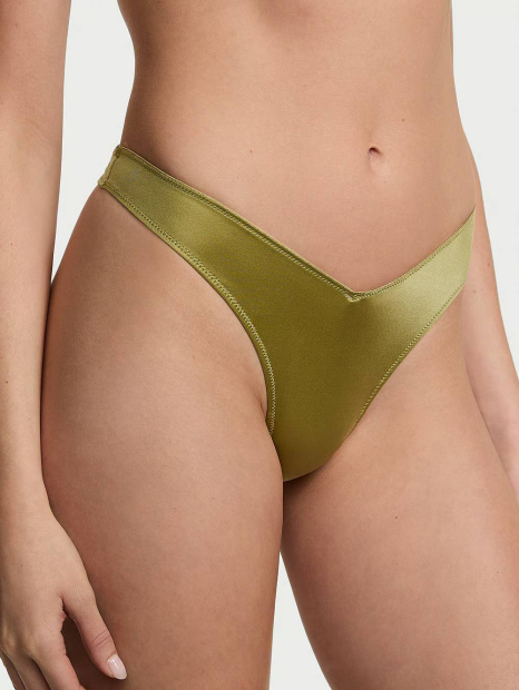 Гладкі трусики тонг Victoria's Secret з ремінцями 1159838943 (Зелений XL)
