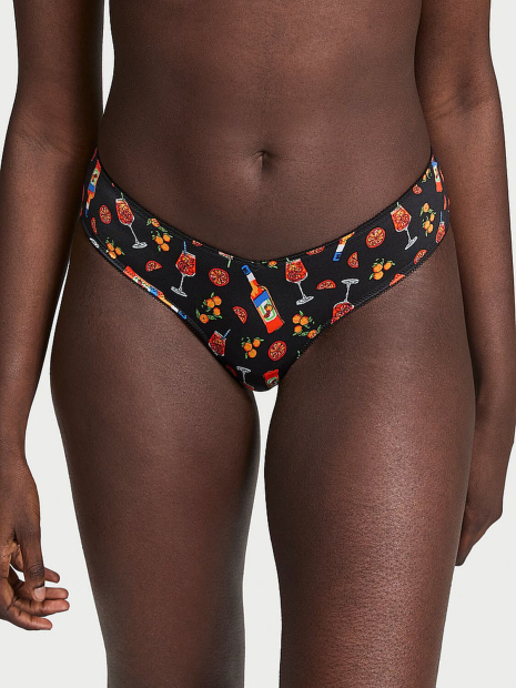 Женские гладкие трусики чики Victoria's Secret с эластичными ремешками 1159839029 (Черный M)