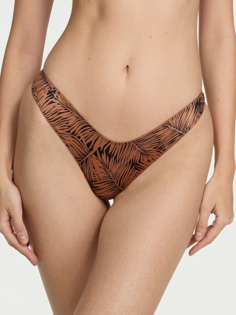 Женские гладкие трусики тонг Victoria's Secret с подвеской сзади 1159838954 (Коричневый XL)
