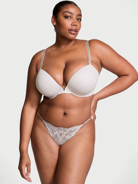 Кружевные трусики бикини Victoria's Secret 1159838959 (Серый XL)