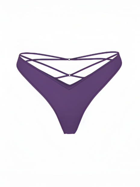 Жіночі трусики тонг Victoria's Secret з ремінцями 1159839635 (Фіолетовий XS)