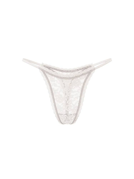 Кружевные трусики тонг Victoria's Secret 1159839084 (Молочный S)