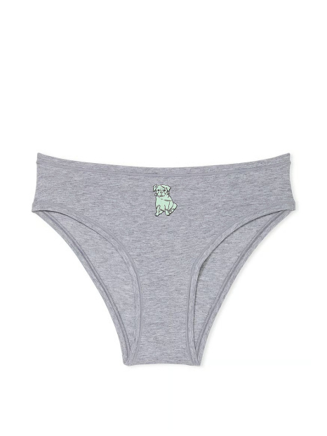 Женские трусики чики Victoria's Secret Pink с принтом 1159839141 (Серый XL)