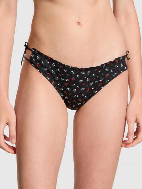 Женские трусики бикини Victoria's Secret Pink на завязках 1159839254 (Черный S)