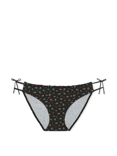 Женские трусики бикини Victoria's Secret Pink на завязках 1159839254 (Черный S)
