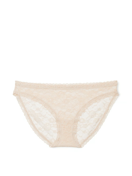 Кружевные трусики Victoria's Secret бикини 1159839313 (Бежевый M)
