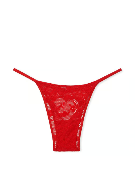 Кружевные трусики бразильяны Victoria's Secret 1159839416 (Красный S)