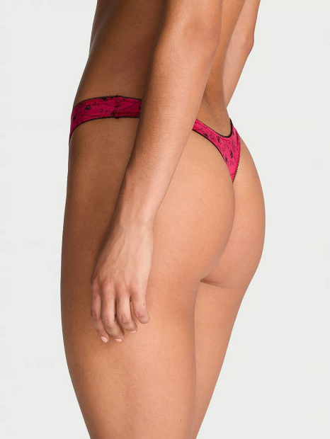 Трусики тонг Victoria's Secret з принтом 1159839804 (рожевий S)