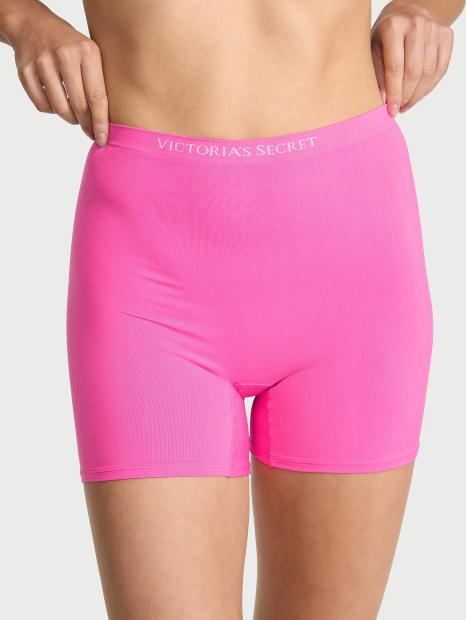 Бесшовные трусики шортики Victoria's Secret высокая посадка 1159840187 (Розовый XXL)
