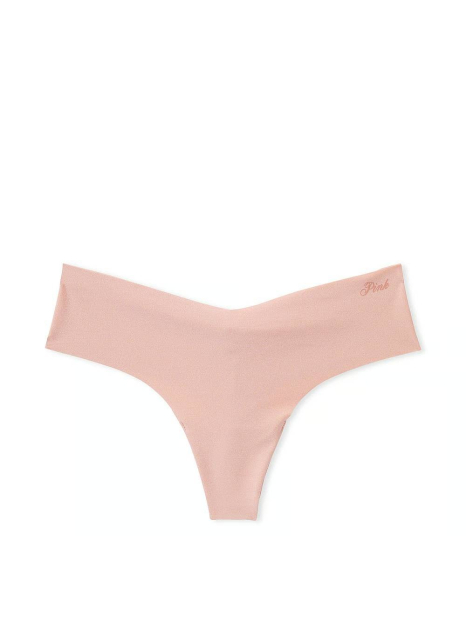 Бесшовные трусики тонг Victoria's Secret Pink 1159840144 (Бежевый XL)