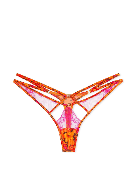 Эффектные женские трусики тонг Victoria's Secret 1159839894 (Оранжевый XS)