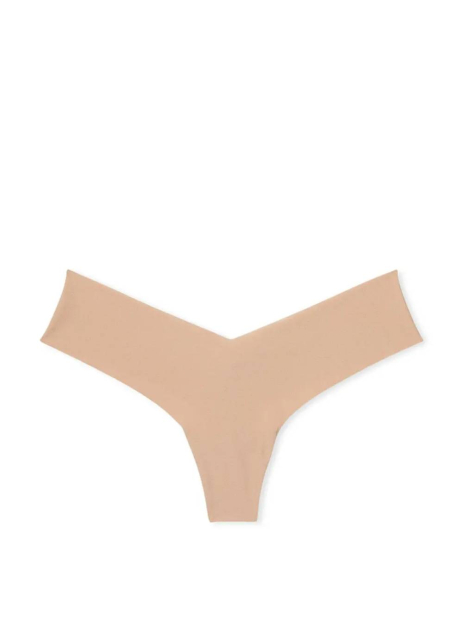 Бесшовные трусики тонг Victoria's Secret Pink 1159840294 (Бежевый S)