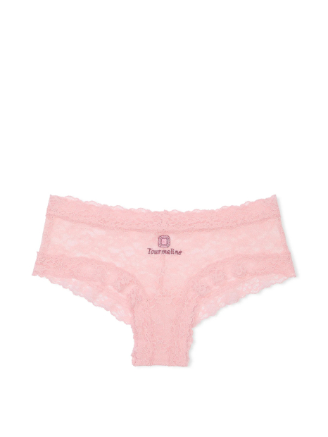 Кружевные трусики чики Victoria's Secret с вышивкой 1159841158 (Розовый S)