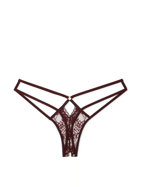 Женские открытые трусики тонг Victoria's Secret 1159841377 (Коричневый S)
