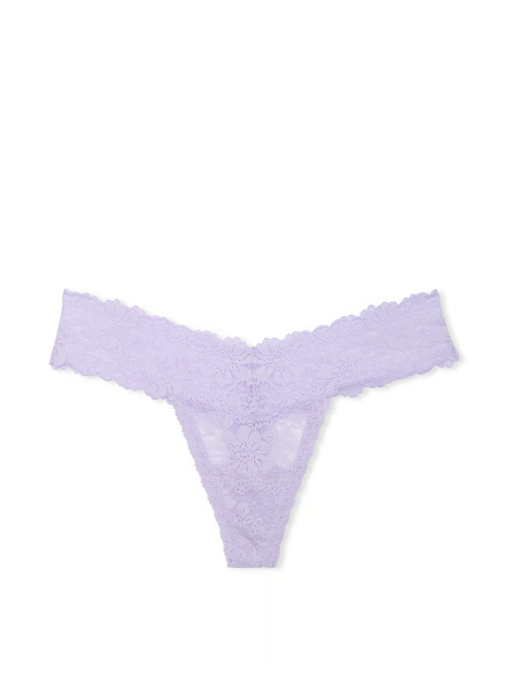Женские кружевные трусики Victoria's Secret Pink тонг 1159842472 (Сиреневый XXL)