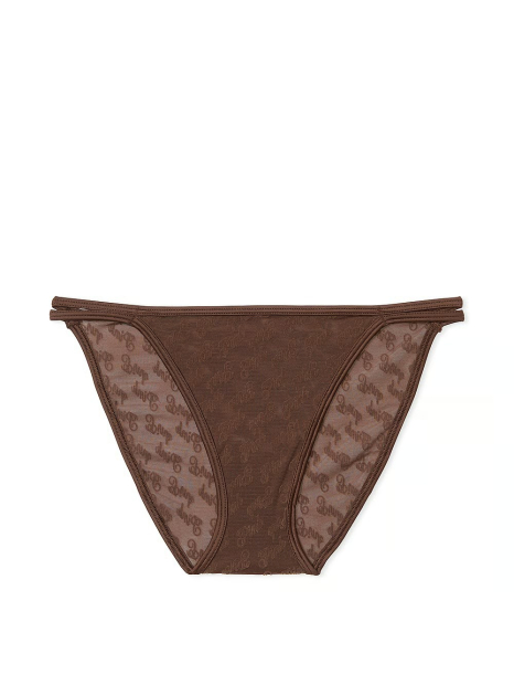 Женские трусики чики Victoria's Secret Pink с принтом 1159842787 (Коричневый XXL)