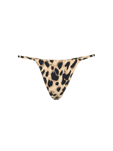 Сатиновые трусики стринги Victoria's Secret 1159843654 (Леопардовый XS)