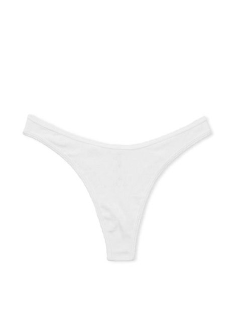 Хлопковые трусики тонг Victoria's Secret 1159844135 (Белый XL)