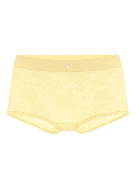 Мереживні трусики шортики Victoria's Secret Pink з обробкою зі страз 1159844992 (Жовтий L)