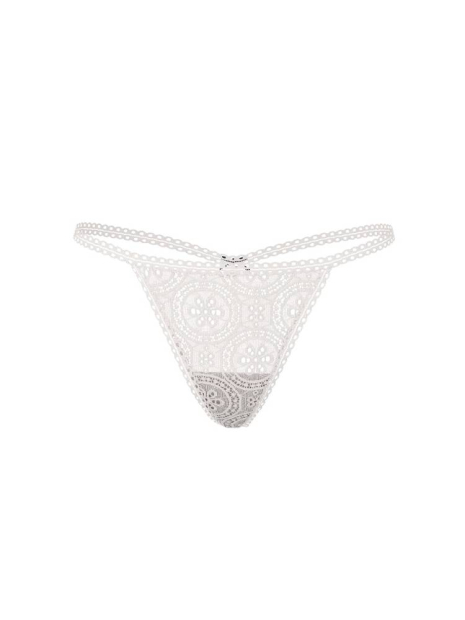 Мереживні трусики стрінги Victoria's Secret PINK 1159845043 (Молочний XXL)