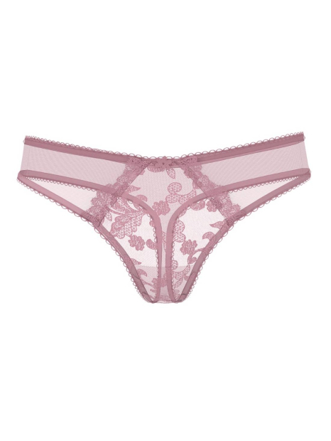 Трусики тонг Victoria's Secret з вишивкою 1159845566 (Рожевий XS)