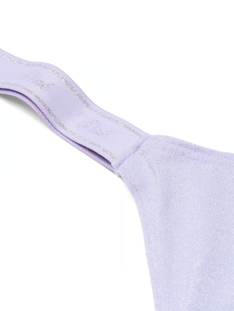 Трусики тонг Victoria's Secret Pink з шиммером 1159845798 (бузковий XXL)