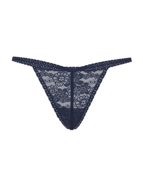 Мереживні трусики стрінги Victoria's Secret PINK 1159845866 (Синій M)