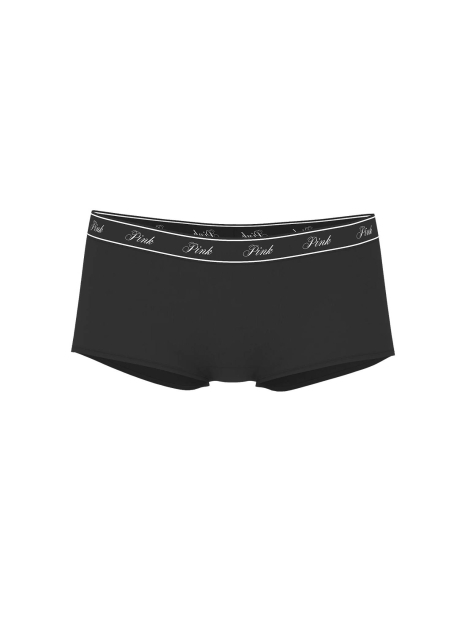 Жіночі трусики шортики Victoria's Secret Pink з принтом 1159845877 (Чорний M)