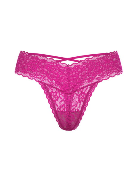 Кружевные трусики тонг Victoria's Secret 1159847338 (Розовый M)